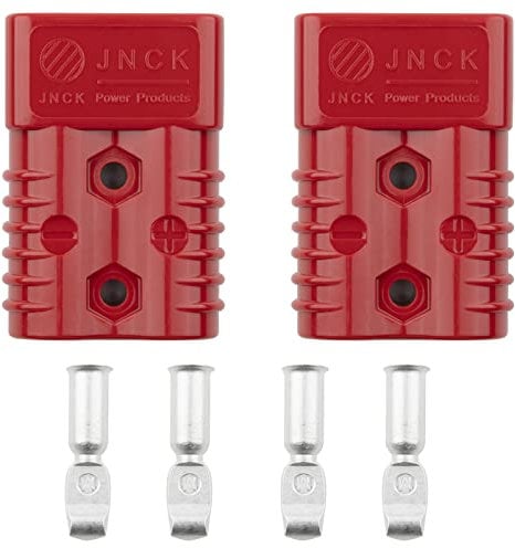 ZEALfix 2 Pcs Anderson Plug Connector 175Amp 600V Red Plug Cable Terminal Battery Power Connector Quick Connect Disconnect