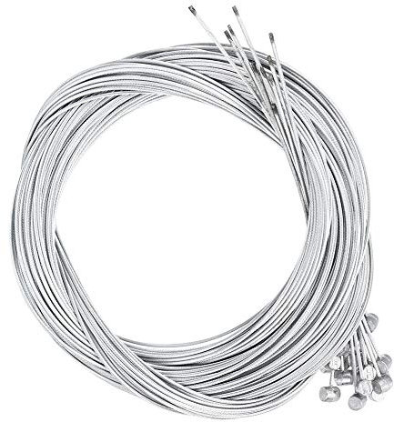 KIMISS 20PCS Metal 2.5M, Thick Electric Bicycle Rear Cable Extra Long Brake Length 1.6mm Bike Shifter Cables Brake Line Cycling Accessory