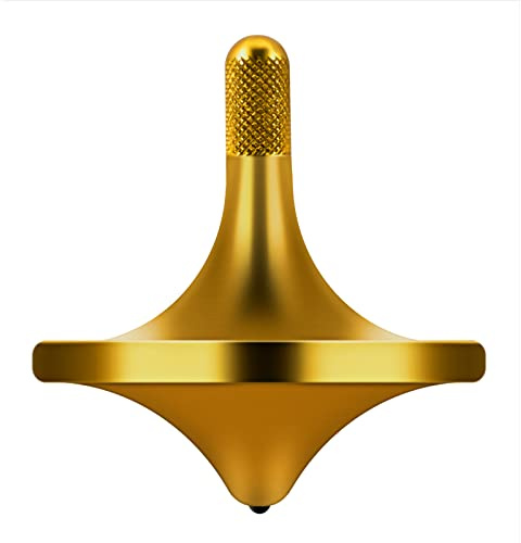 Umweltschutz Edelstahl Metall Kreisel, Anti-Schwerkraft perfekt ausbalanciertes zartes Tischspielzeug, leichtes drehen glatt Schleudern Schleuderzeit über 6 Minuten (Bronze M)