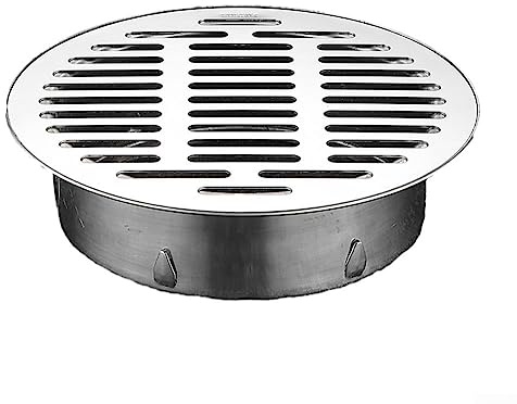 DAZZLEEX Bodenablauf Edelstahl Rund Badezimmer Duschabtropfgestell mit großem Durchmesser Große Hubraum Bodenablauf (160 mm)