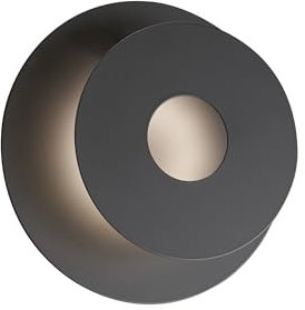 Fischer & Honsel Wandleuchte, Hennes | sandschwarz| D: 18,00 cm Ausladung Wand: 7,30 cm| 1x LED 7,0W 3000 K inkl.| 840 lm| EEG: F | 30472