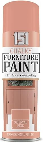 Inspired Essentials All Purpose Aerosol Spray Paint 400ml Quick Drying Spray, Fast Dry and Excellent Coverage for Metal, Wood, Plastic and More (2, Chalky Oriental Pink)