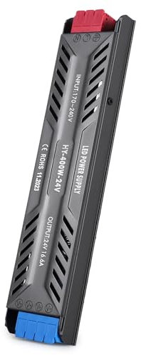 SUCIKORIO 24V Netzteil LED Trafo 400W Transformator 230V auf 24V 16,6A Schlank Konstante Spannung Treiber Ultra Dünn Niedervolttrafo für Lampen, Strips