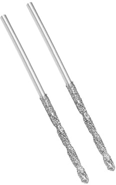 TOP-VIGOR 2Pcs 1.2mm Diamond Twist Drill Bit, Diamond Tipped Twist Drill Bit Set Masonry Drill Bits Rotary Tools for Wood Glass Stone Cutting