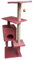 TresGatos Rascador para Gatos Poste Rascador para Gatos Árbol Rascador De Gatos 4 Pisos Nido Gato Bola Colgante Columnas sisal Fabricado España 40 * 40 * 120cm (Rosa)