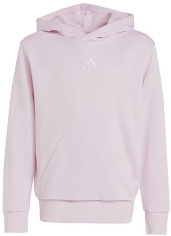 adidas Mixte Enfant Essentials Pocket Hoodie, Clear Pink/White, 9-10 Years