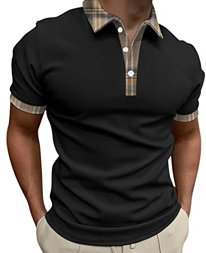 Generisch Poloshirt Herren Kurzarm Freizeit Sport Tennis Golf Polo Sommer Atmungsaktiv Schnelltrocknend Poloshirt Herren 4XL Mit Brusttasche Poloshirt Herren Blau XXL