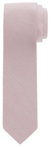 OLYMP Krawatte slim 6,5 cm breit aus reiner Seide Fleckabweisend Muster rosa
