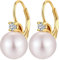 Perlenohrringe Ohrringe Creolen Silber 925 Creolen Gold für Damen Ohrringe Klein Huggie Hypoallergen Creolen Ohrringe