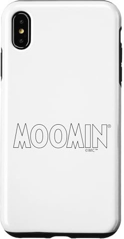 Hülle für iPhone XS Max Mumin-Logo, schwarze Umrisse