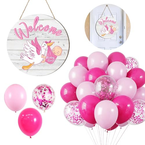32 Pezzi Palloncini Nascita Bimbo Benvenuta Nascita Bimba Palloncini Nascita Palloncini Battesimo Bambino Palloncini Battesimo Bimba per la Porta per Il Battesimo di un Bambino Festa di Benvenuto