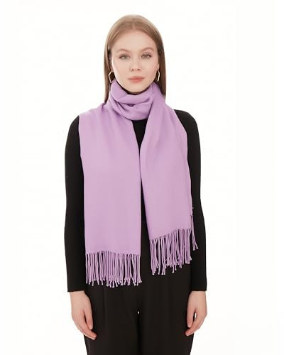 Elegante Stola Für Abendkleid - Lila Schals & Tücher Für Damen - Leichter Pashmina Schal Für Frühling - Schultertuch Für Hochzeit - Halstuch Für Damen - Dünner Schal Dame Stola (Lila)