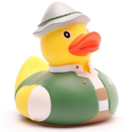 Duckshop I Badeente Bayrischer Schorsch I Quietscheente I L: 8,5 cm I Geschenk für Bayern I Geschenk für Oktoberfest
