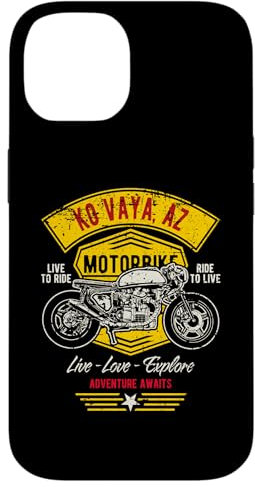 Hülle für iPhone 14 Ko Vaya AZ USA Retro Distressed Style Motorrad Design