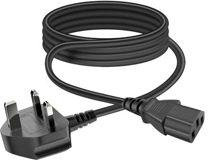 3 pin Power Cable Replacement for Marantz CD6007 CD Player,NR1510 NR1711 Cinema 60 DAB NR1510 AV Receiver UK Mains AC Power Cord Lead Plug