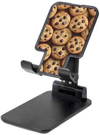 ZSUUGJ Support de téléphone portable avec biscuits au chocolat, pliable, support de tablette pour bureau Offce