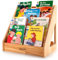 Old Canal Bücherregal Montessori, 5-stöckiges Bücherregal Kinderzimmer für Kindergarten/Klassenzimmer, Bücherregal und Spielzeug Aufbewahrung mit Griff und Kippschutz-Design, Kinder Regal,