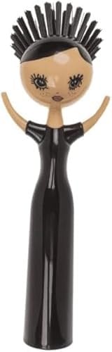 Spülbürste 23 cm lustige Frau bunt Reinigungsbürste (Farbe wählbar) (schwarz)