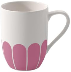 Villeroy & Boch - Fleur cassis Henkelbecher pink, Spülmaschinenfest, Mikrowellensicher, Becher für Kaffee & Heißgetränke, Teetasse, Tasse mit Griff, Kaffeebecher, Kaffeetasse, Premium Porzellan