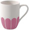 Villeroy & Boch - Fleur cassis Henkelbecher pink, Spülmaschinenfest, Mikrowellensicher, Becher für Kaffee & Heißgetränke, Teetasse, Tasse mit Griff, Kaffeebecher, Kaffeetasse, Premium Porzellan
