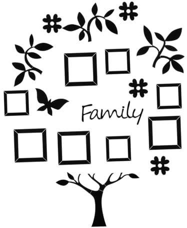 Operitacx 1satz Wandtattoo Foto Rahmen Baum Aufkleber Selbstklebend Für Wohnzimmer Schlafzimmer Und Büros Kreative Wanddekoration Für Jeden