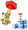SAE Auto AC Can Tap Valve Décapsuleur R134A, Distributeur de Vanne R134A Décapsuleur de réfrigérant avec système manuel de perforation/contrôle de valve, en rouge