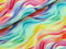 Eigenproduktion French Terry Regenbogen Wellen auf Pastell Meterware Kleiderstoff Nähen