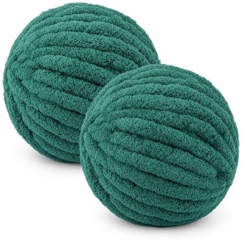 Bafeil Chunky Yarn Dicke Wolle zum Handstricken 500g, Flauschige Chenille Wolle zum Häkeln, XXL Grobstrick Weiches Wollgarn für Decke Kissen Schal für Armstricken,Haustierbett & DIY Handarbeiten