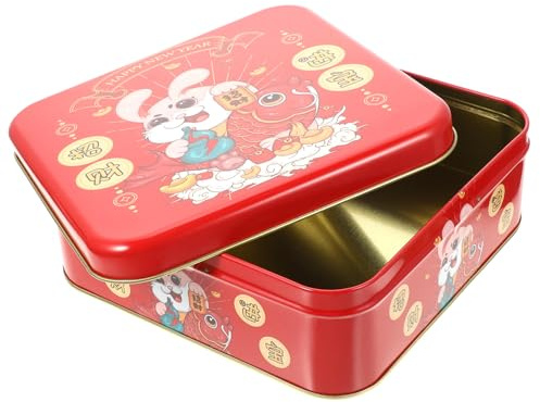 WEKADRIN Boîte à Bonbons Motif Lapin Boîte à Friandises Fête Bonbons Noël Style Chinois