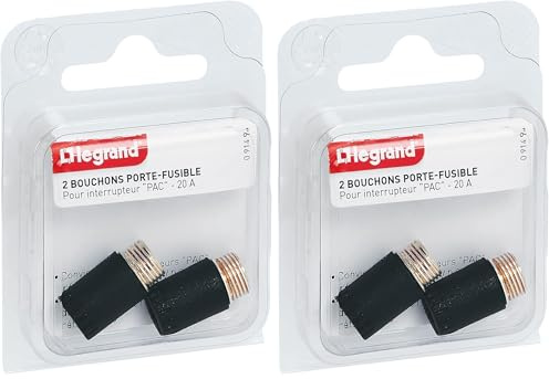 Legrand - Bouchons porte-fusible (x 2) - pour interrupteur PAC (Lot de 2)