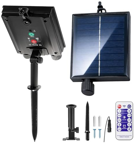 4.5V1.2W Solar String Light Control Box, Solar-Lichterketten-Steuerbox mit Fernbedienung für 8 Blinkmodi, Solar-Lichterkette Platine für LED Streifen,Outdoor Hochzeit Urlaub (Ausgangsflachdruck 3V)