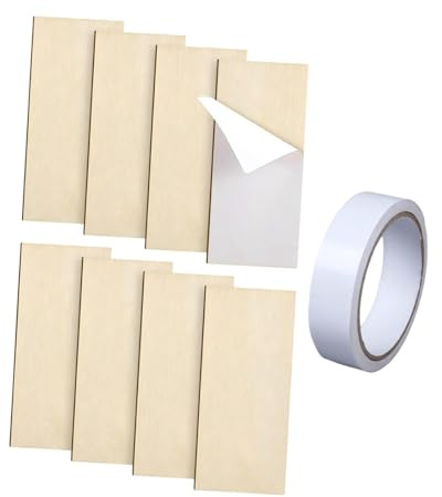 Qianly Hinge Repair Wooden Plate Door Hole Cover Plate Cabinet Door Blank Kitchen Cabinet Hinge, Square Corner, 8 Piece