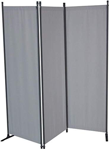 Angerer Freizeitmöbel GmbH Paravent - Raumteiler & Raumtrenner Sichtschutz - Outdoor Paravent für Windschutz & Schatten auf Balkon (3-teilig, Swingtex hellgrau)