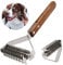 AIDIYA Coat King Rake Pet Undercoat Rake Dog Dematting Comb Pet Grooming Brush Deshedding Tool 17+9 Double Sided Teeth Undercoat Rake (DUAL)