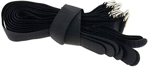 10x Klett-Kabelbinder 300x20 schwarz Flausch/Klett gleichseitig Klettbinder