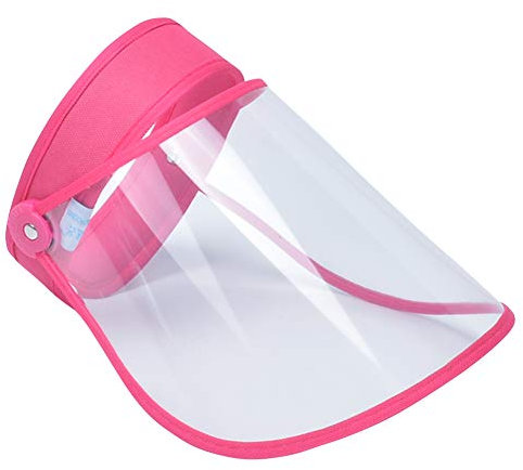 FEOYA Face Protection Face Shield Visière de Protection Anti-salive Transparent Rose foncé
