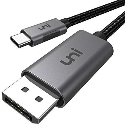 uni USB C auf DisplayPort Kabel (4K@60Hz, 2K@144Hz), 3m Thunderbolt 3/4 zu DisplayPort Kabel, Kompatible für MacBook Pro, MacBook Air, iPad Pro, XPS15, Surface Book usw.