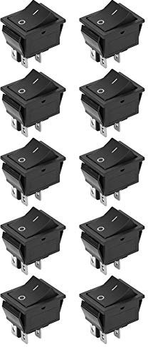 10pcs Interruttori a Bilanciere, Mini Interruttore a 4 pin Interruttore a 2 Posizioni KCD4 Elettrodomestici per Fontanelle Tapis Roulant Altoparlanti