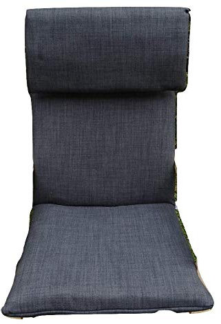 Kissen FÜR SCHAUKELSTUHL Typ Pello oder Poang. Hergestellt aus hochwertigem Polsterstoff. Sitz 57 x 50 Rücken 57 x 70, 8 cm dick (Anthrazit)