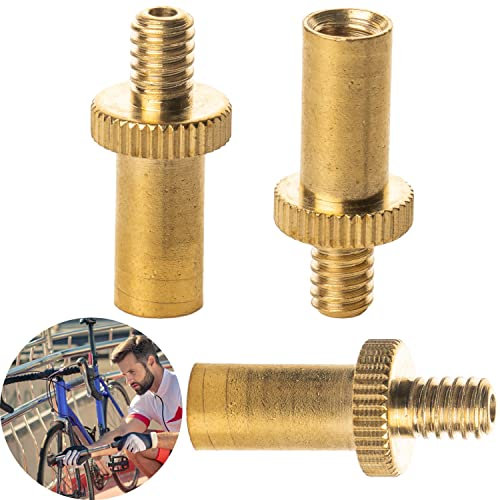 Adapter für Sclaverandventil auf Dunlopventil, 3 Stück, SV auf DV-Ventil, Fahrrad Ventiladapter, Adapter Radventil, Aufsatz französisches Ventil Rad, französisch Ventilteil Einsatz auf Blitzventil