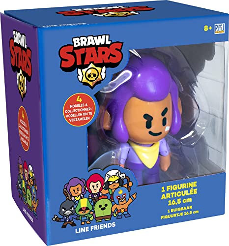 Lansay - Brawl Stars – 1 Figur mit Gelenken, 16,5 cm – Shelly – Figuren des berühmten Videospiels Brawl Stars – Sammelfigur – 4 Modelle zur Auswahl – ab 8 Jahren