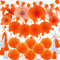 ZERODECO Party Deko, 41 Stück Orange Party Dekoration Papier Pompoms Girlande für Jungen Mädchen Frauen Geburtstag Hochzeiten Abschlussfeier Halloween-Atmosphäre Hintergrund Partydekorationen
