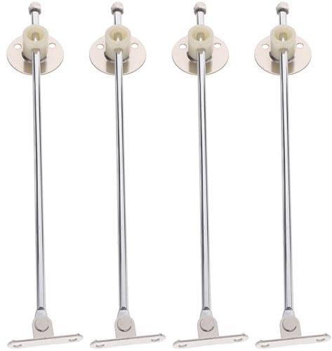 DOITOOL Steel Drop Down Hinge: 4PCS Lid Stay Folding Hinge for Furniture Door Cabinet Cupboard Wardrobe, Cabinet Support Rod Cupboard Door Hinges Lid Support Hinge