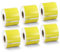 BETCKEY - 6 Große Rollen Gelb Versandetiketten Kompatibel mit DYMO 99014(S0722430), 54mm x 101mm, 1440 Farbige Etiketten für LabelWriter 450, 4XL NICHT passend 550 oder 5XL