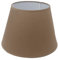 Lampenschirm für Steh- Tischlampen E27/E14 Stoffschirm rund H22.5 cm (hellbraun)