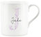 Personalised Bone China Mug - Floral Pink Letter J - Small Coffee Tea Mug Gift