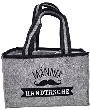 BUSDUGA 4258 Filz Tragetasche Flaschenträger Männer Handtasche, Faltbarer Sixpack für 6 Flaschen