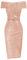 JASAMBAC Robe moulante à paillettes pour femme, épaules dénudées, fente froncée, ourlet tulipe, fête, cocktail, Or rose, S