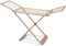Dekohome Tendedero Plegable con Alas, 20 Metros de Superficie de Tendido, Hecho de Resina Resistente al Sol y a la Intemperie, 180 x 108 x 55 cm, Marrón