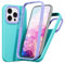 MINUUISCT Compatible with iPhone XR Case, Slim Liquid Silicone 3 Layers Full Covered Soft Gel Rubber Case Cover-Teal